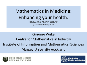 Mathematics in Medicine - Department of Mathematics