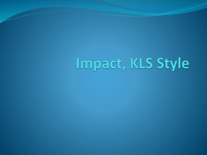 Impact, KLS Style - University of Kent