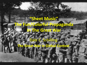 “Sheet Music” In The Great War