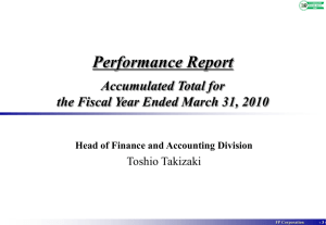 Analyst Meeting on Consolidated Financial Results Year Ended