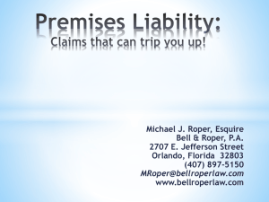 Roper Premises Liability - Florida Association of Counties