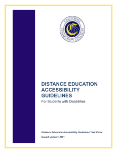 Distance Education Guidelines 2011 (Word 2007)