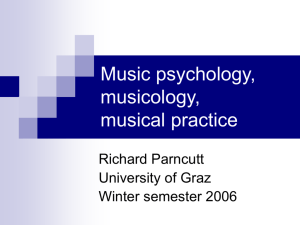 Music psychology, musicology, musical practice