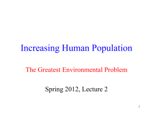 Increasing Human Population - FAU