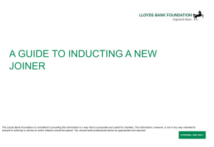 Lloyds Banking Group template with instructions