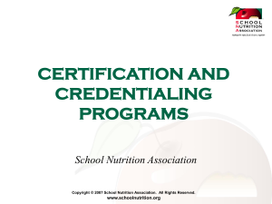 CERTIFICATION & CREDENTIALING