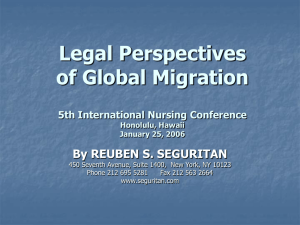 Legal Perspectives of Global Migration