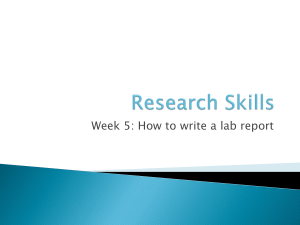 Wk5: how to write a lab