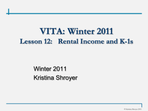 Lesson 12 - Rental Income and Expense