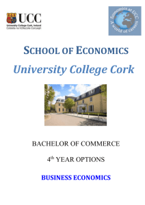 BComm (Hons) Commerce - University College Cork