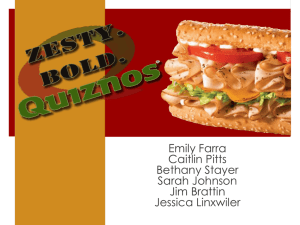 Quiznos Ad Campaign Assignment Power Point