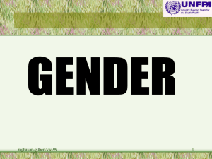 Gender and Reproductive Behaviour