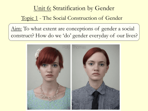 Unit 6: Stratification by Gender