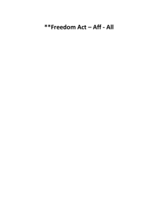 Freedom Act – Aff - All - SpartanDebateInstitute