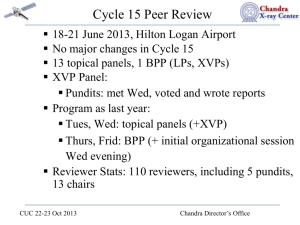Cycle 14: Final Proposal Statistics - Chandra X