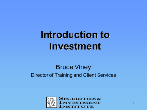 Introduction to Securities and Investment