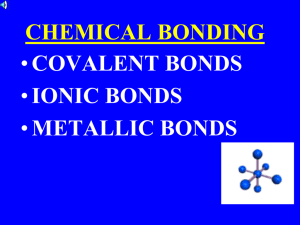 Chemical bonding notes