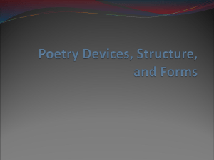 Poetry Devices Structure and Forms