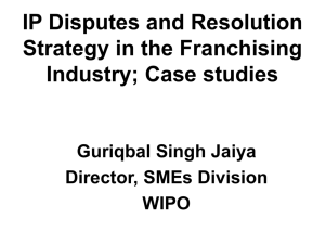 IP Disputes and Resolution Strategy in Franchising Industry: A Case