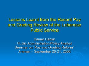 Pay and Grading Reform