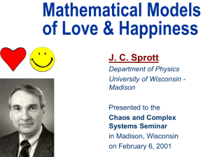 Mathematical Models of Love and Happiness