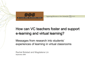 Virtual classroom research for teachers