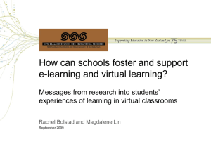 Virtual classroom research for principals