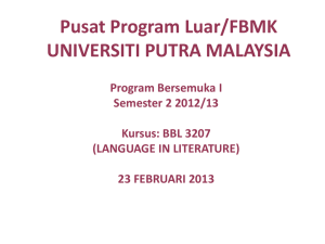 BBI 3207 Language in Literature