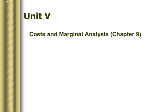Cost and Marginal Analysis PPT