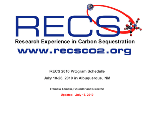 RECS 2010 Program Schedule - Freeman Spogli Institute for