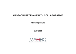 MASSACHUSETTS eHEALTH COLLABORATIVE