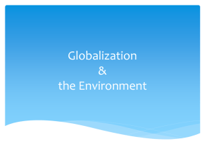 Globalization & The Environment