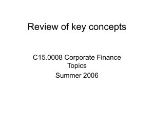 Review of Key concepts