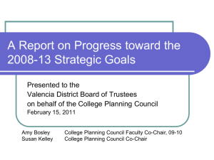 Strategic Goals One Board Presentation