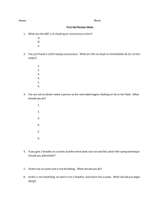 First Aid Review Sheet