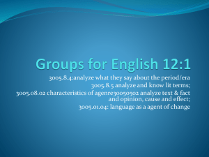 Groups for English 12:1