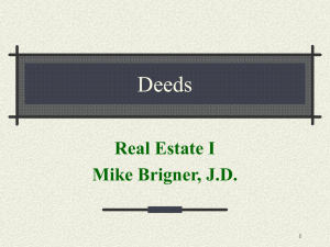 Deeds to Real Estate