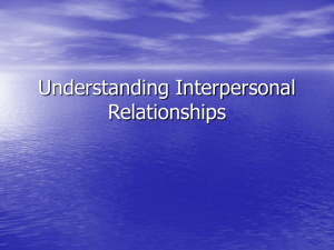 PowerPoint: Understanding Interpersonal Relationships