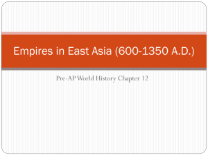Empires in East Asia (600