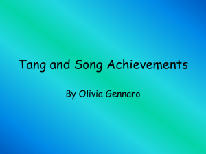 Tang and Song Achievements - iMiddle7thgradeWorldHistory