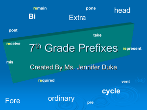 7th Grade Prefixes