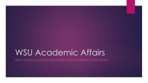 WSU Academic Affairs - Weber State University