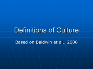 Definitions of Culture