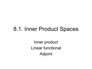 8.1. Inner Product Spaces