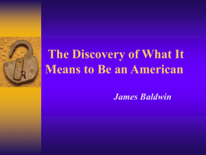 Unit 12 The Discovery of What It Means to Be an American