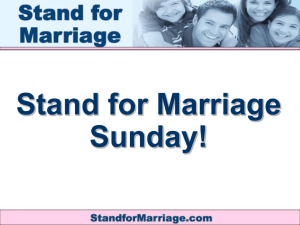 Stand for Marriage Sunday!