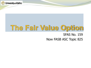 The Fair Value Option = ASC 825