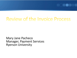 Review of the Invoice Process