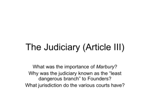 The Judiciary (Article III)