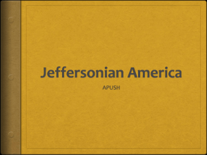 Jeffersonian America APUSH